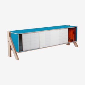 FRAME Sideboard 01 - Iris Blue with Transparent Orange Screen