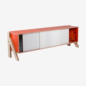 FRAME Sideboard 01 - Foxy Orange with Transparent Orange Screen