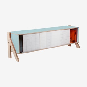 FRAME Sideboard 01 - Butterfly Blue with Transparent Orange Screen