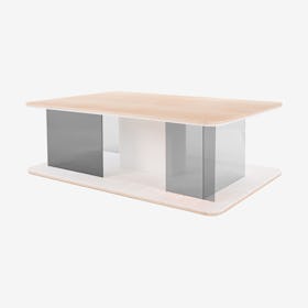 GRID Coffee Table - Ash with Transparent Grey Screen