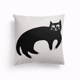 Black Cat Canvas Cushion
