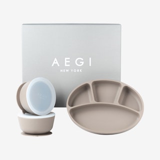 Silicone Suction Tabletop Gift Set - Flax - Set of 3