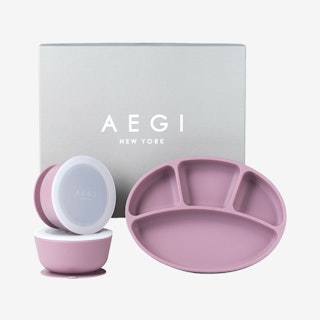 Silicone Suction Tabletop Gift Set - Plum - Set of 3