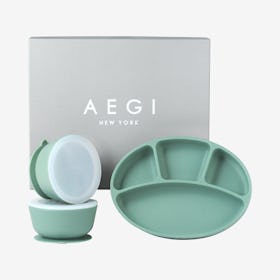 Silicone Suction Tabletop Gift Set - Sage - Set of 3