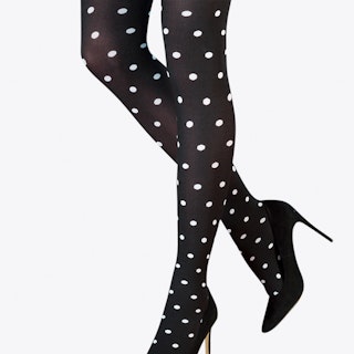 Two Toned Small Dots Tights