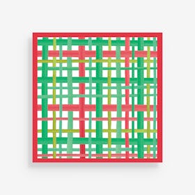 Christmas Square Plaid Holiday Placemats - Paper - Set of 24