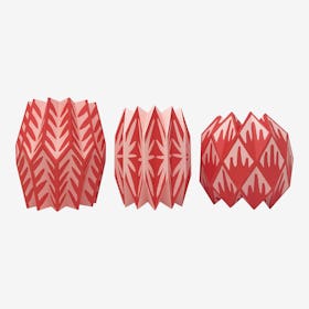 Vase Wraps - Coral - Set of 3