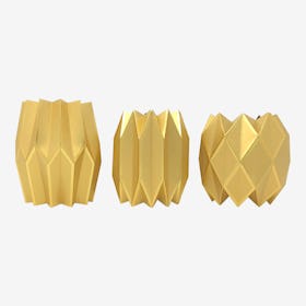 Vase Wraps - Gold - Set of 3