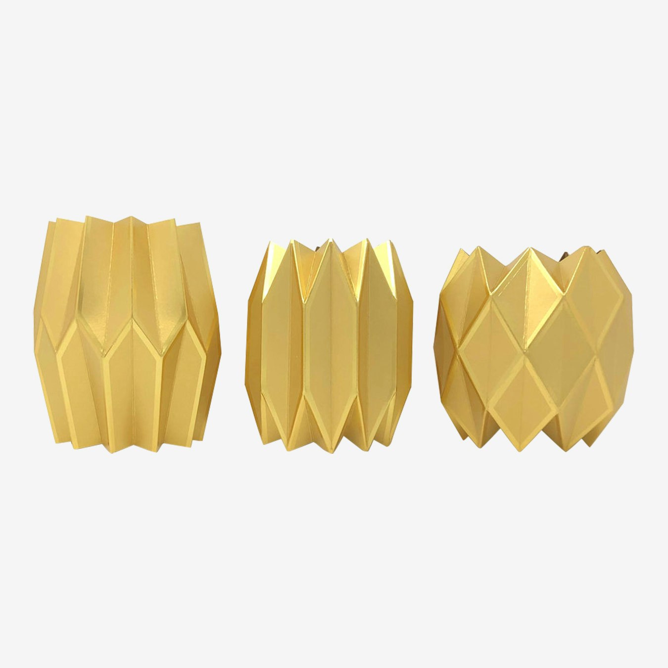 Gold Paper Vase Wraps by Lucy Grymes