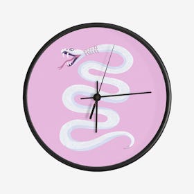 Pink Snake Clock