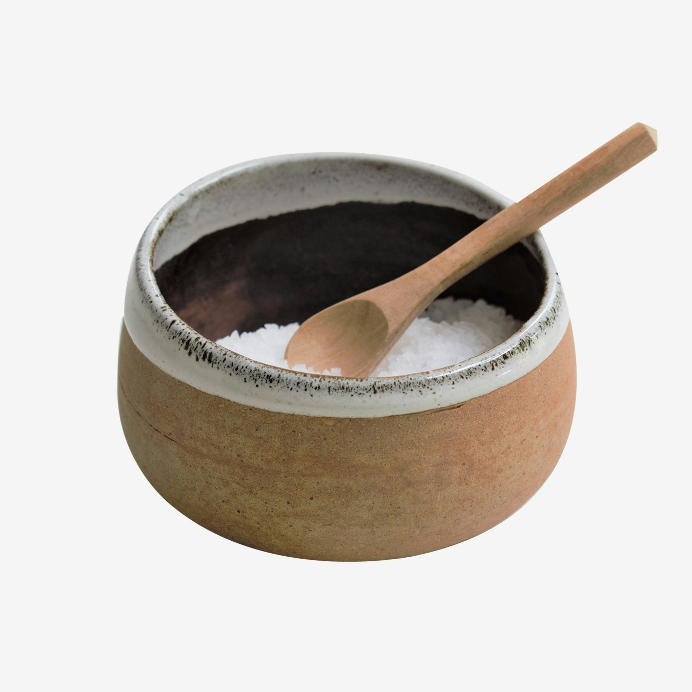 Stoneware Salt Cellar / Dip Bowl with Spoon by MW Home