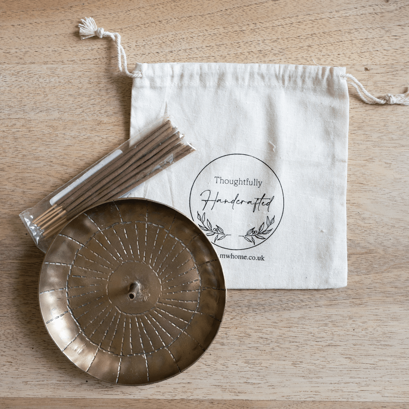 Forged Incense Burner with incense sticks by MW Home