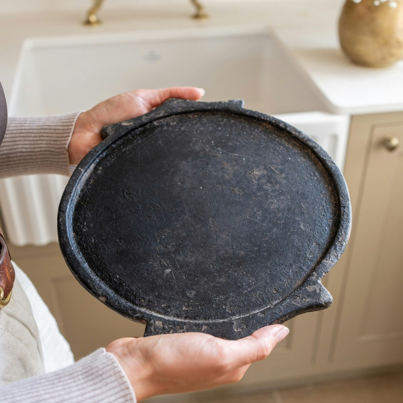 Stone tawa Plate by MW Home