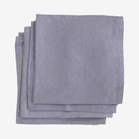 Linen Napkins - Pewter - Set of 4