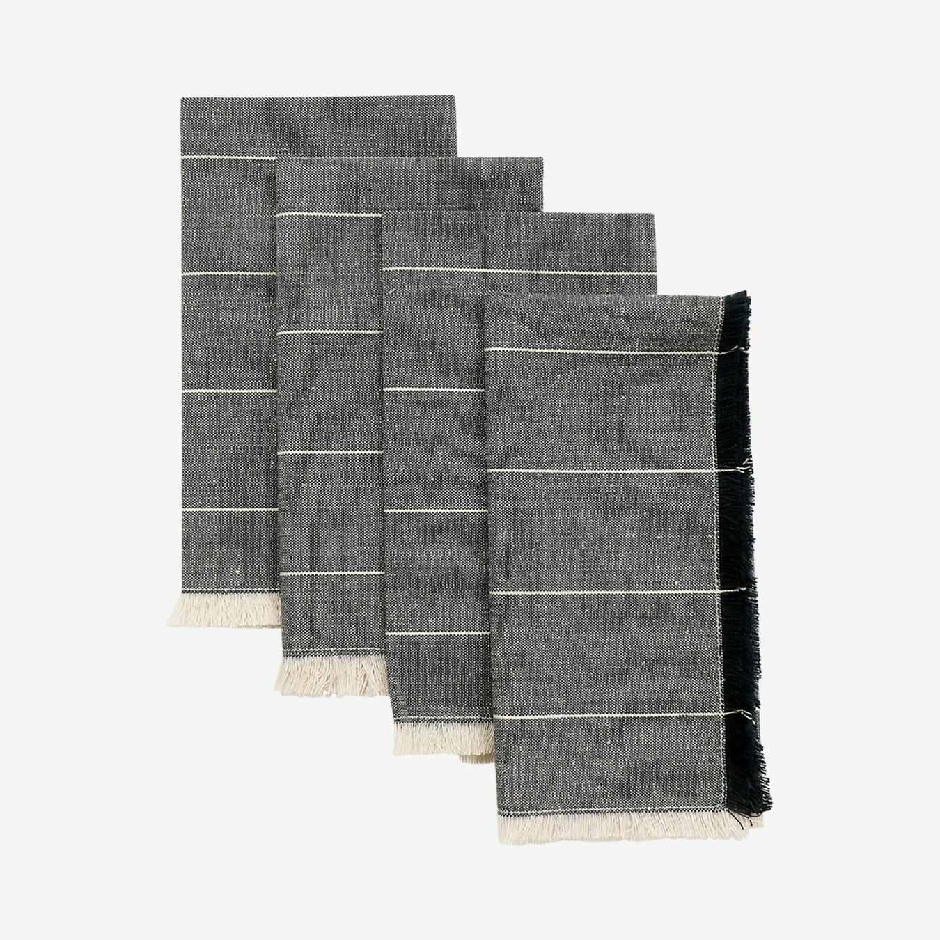 Wild Stripe Napkins - Navy - Set of 4 by Raine & Humble