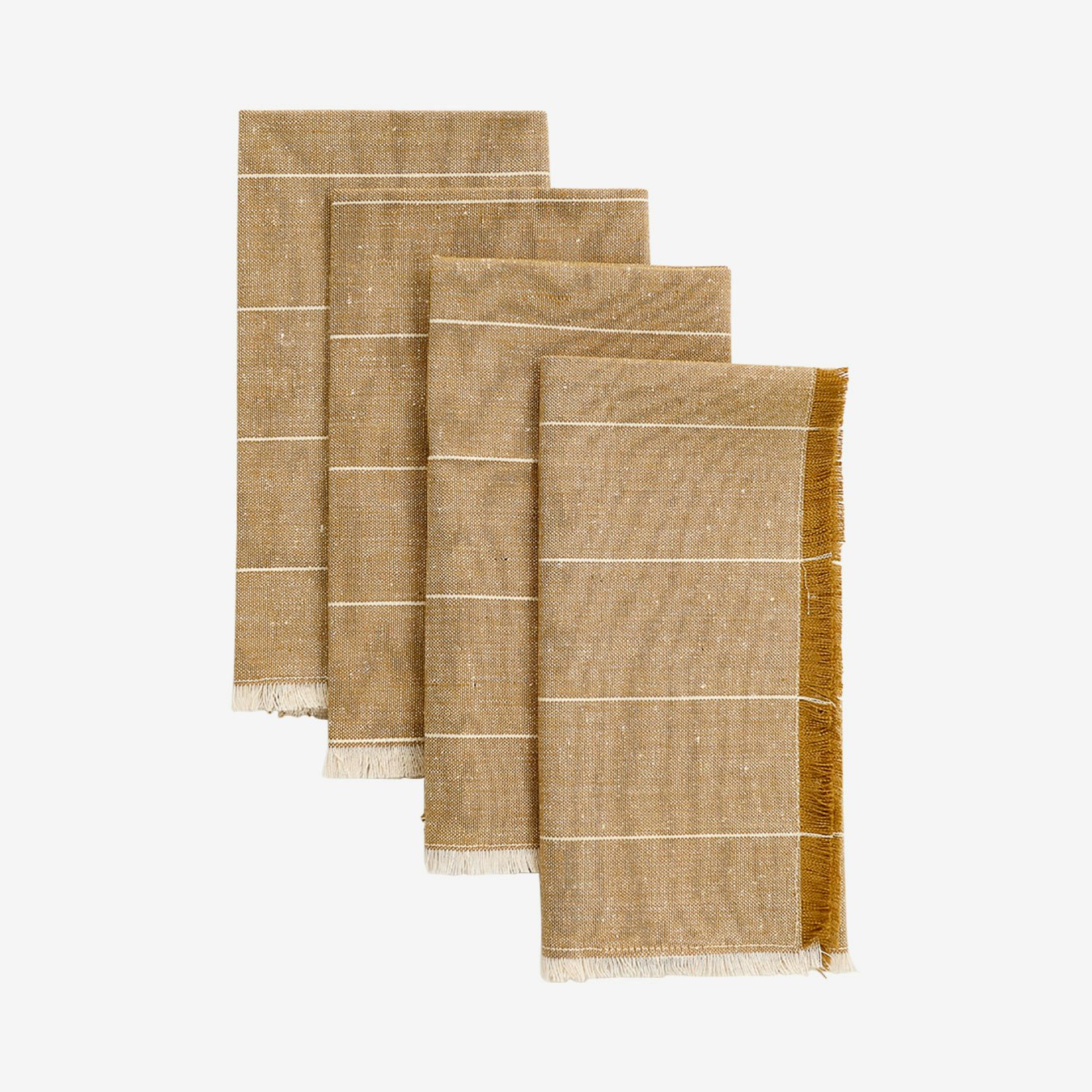 Wild Stripe Napkins - Mustard - Set of 4 by Raine & Humble