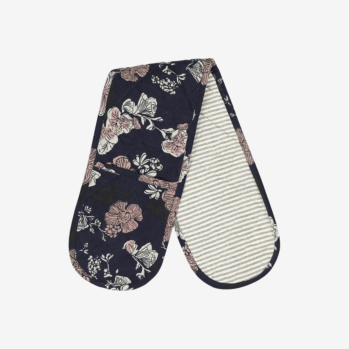 Double Oven Glove - Indigo / Rose by Raine & Humble