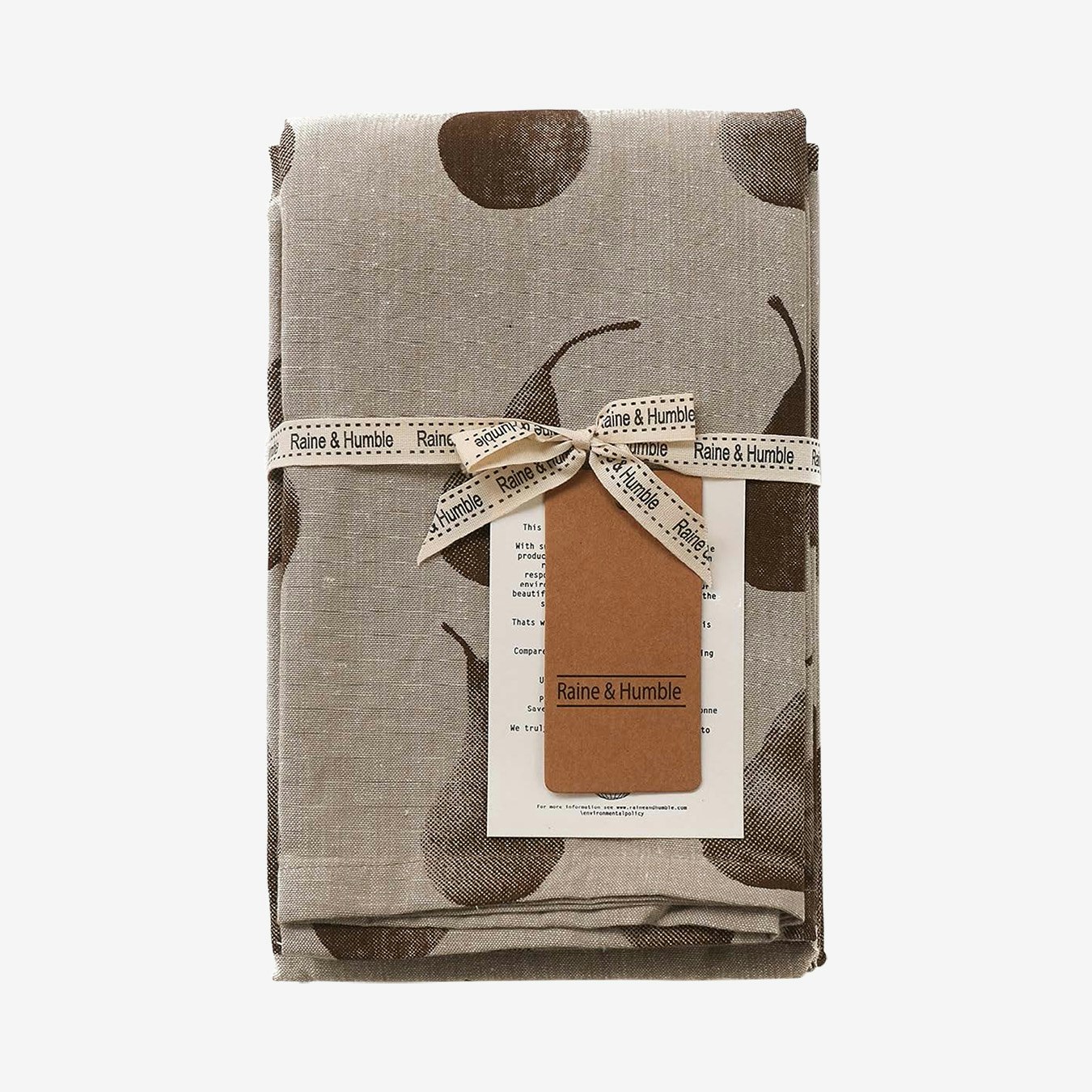 Pear Tablecloth - Earth Brown by Raine & Humble