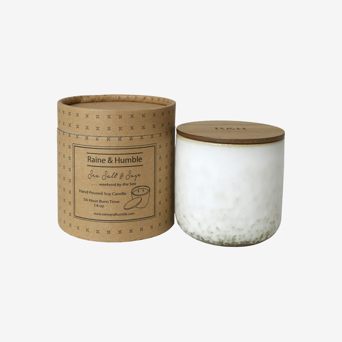 Scented Candle in Canister - Sea Salt & Sage by Raine & Humble