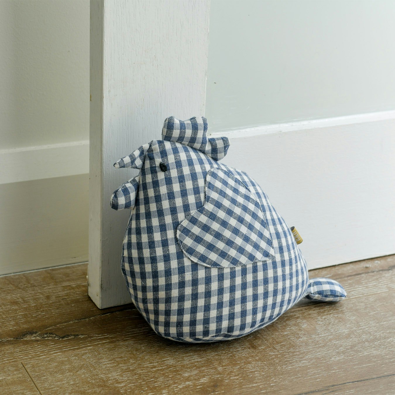 Henrietta Gingham Doorstop - Blueberry by Raine & Humble