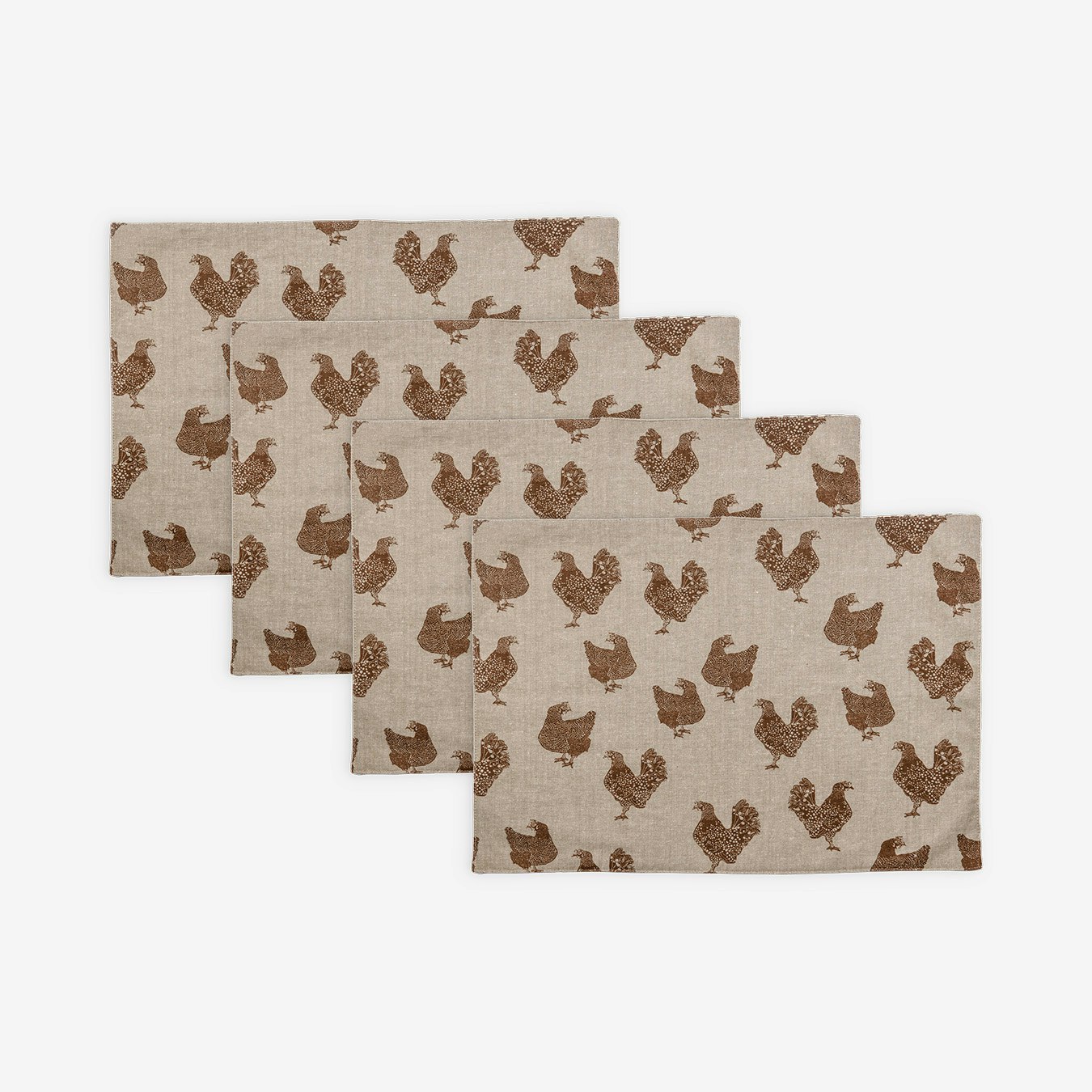 Henrietta Placemats - Earth Brown - Set of 4 by Raine & Humble