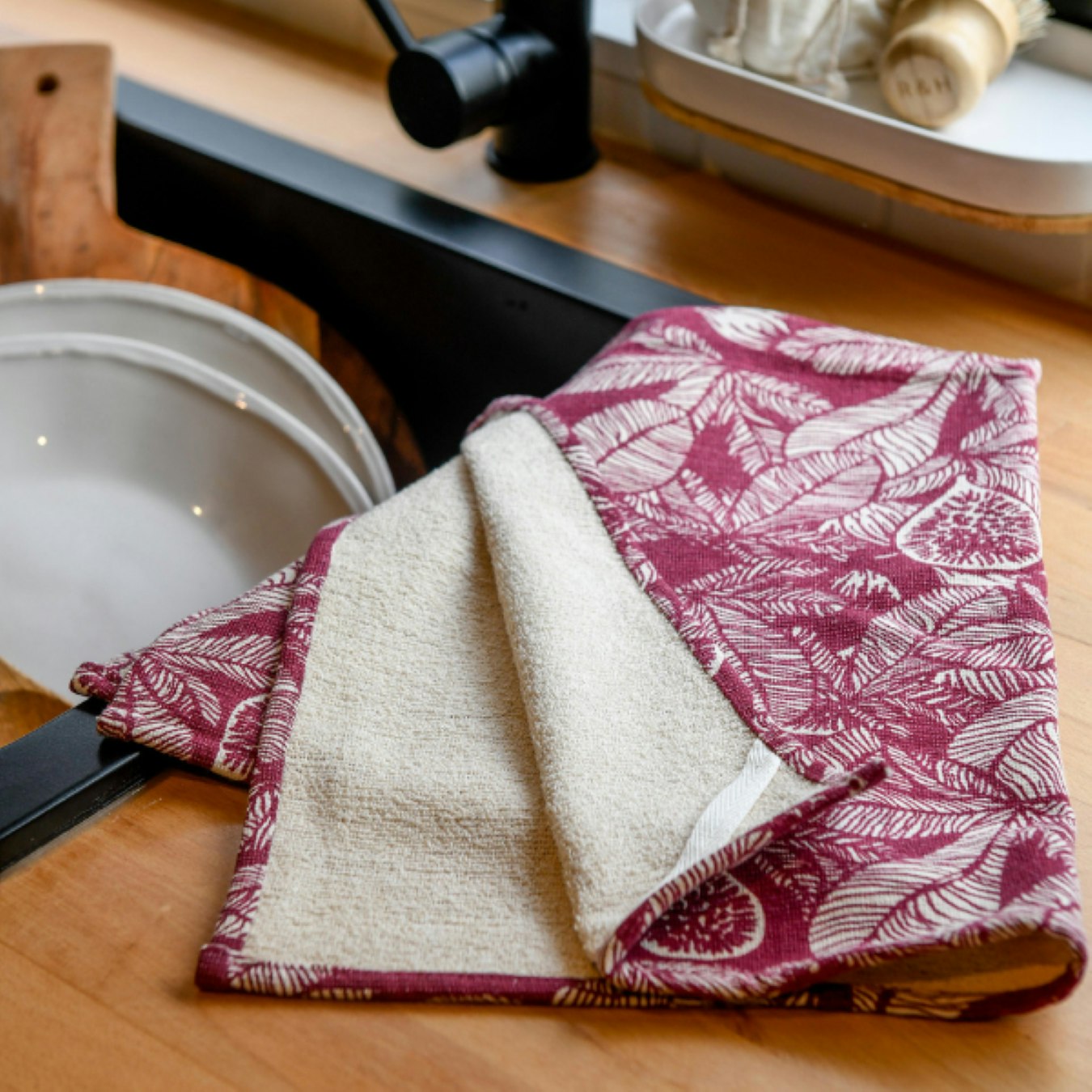 Fig Tree Terry Towel - Ruby by Raine & Humble