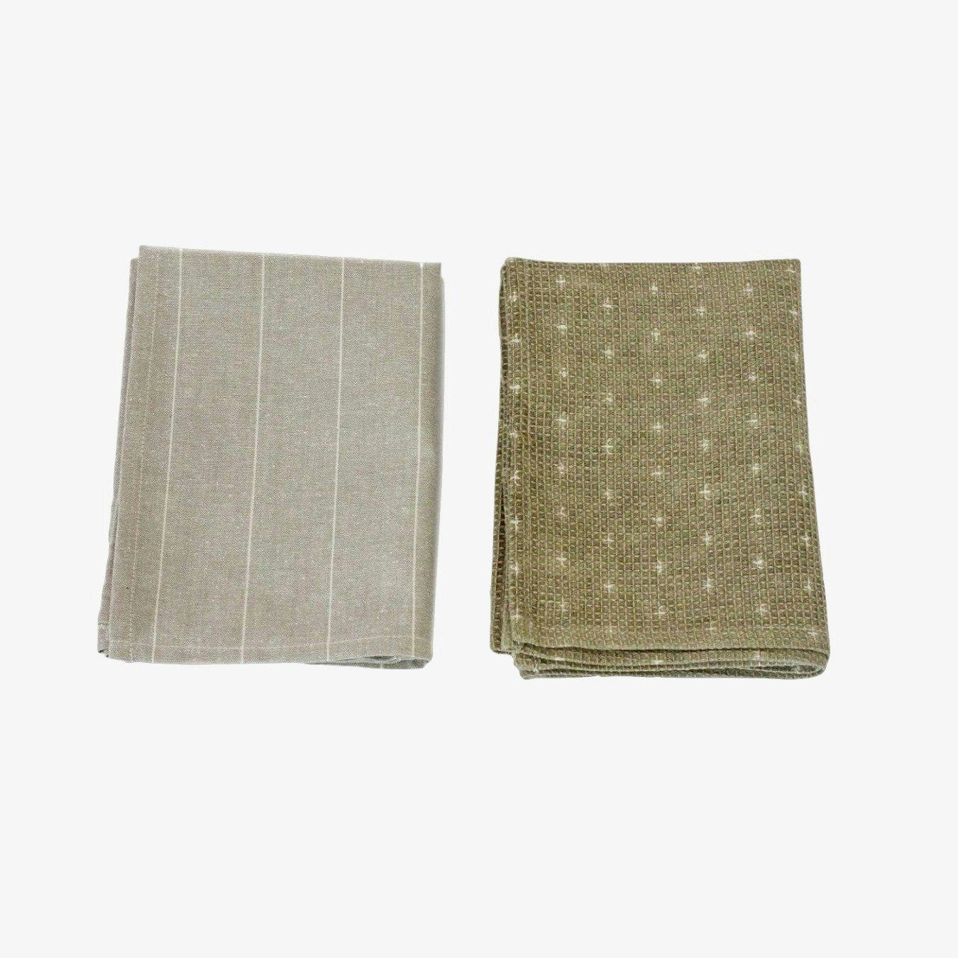 Wild Bee Print Tea Towel Pack - Sage - Set of 2 by Raine & Humble