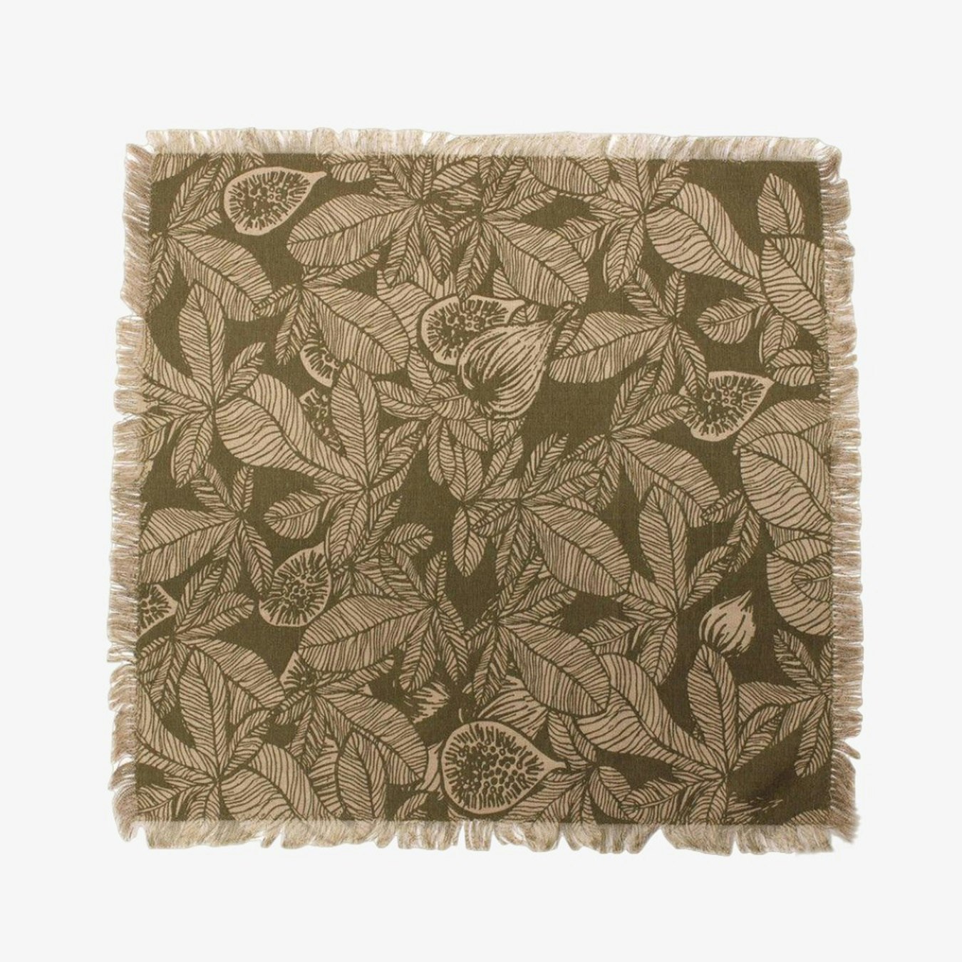 Fig Tree Napkin - Burnt Olive - Set of 4 by Raine & Humble