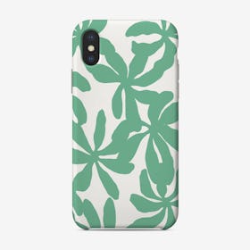 Orchids In Turquoise Phone Case