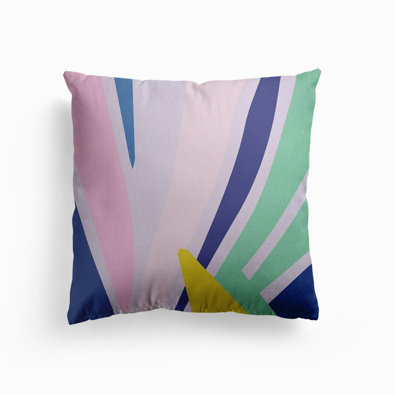 Succulent In Peach With Violet Canvas Cuscino