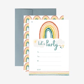Little Rainbow Invites - Set of 10