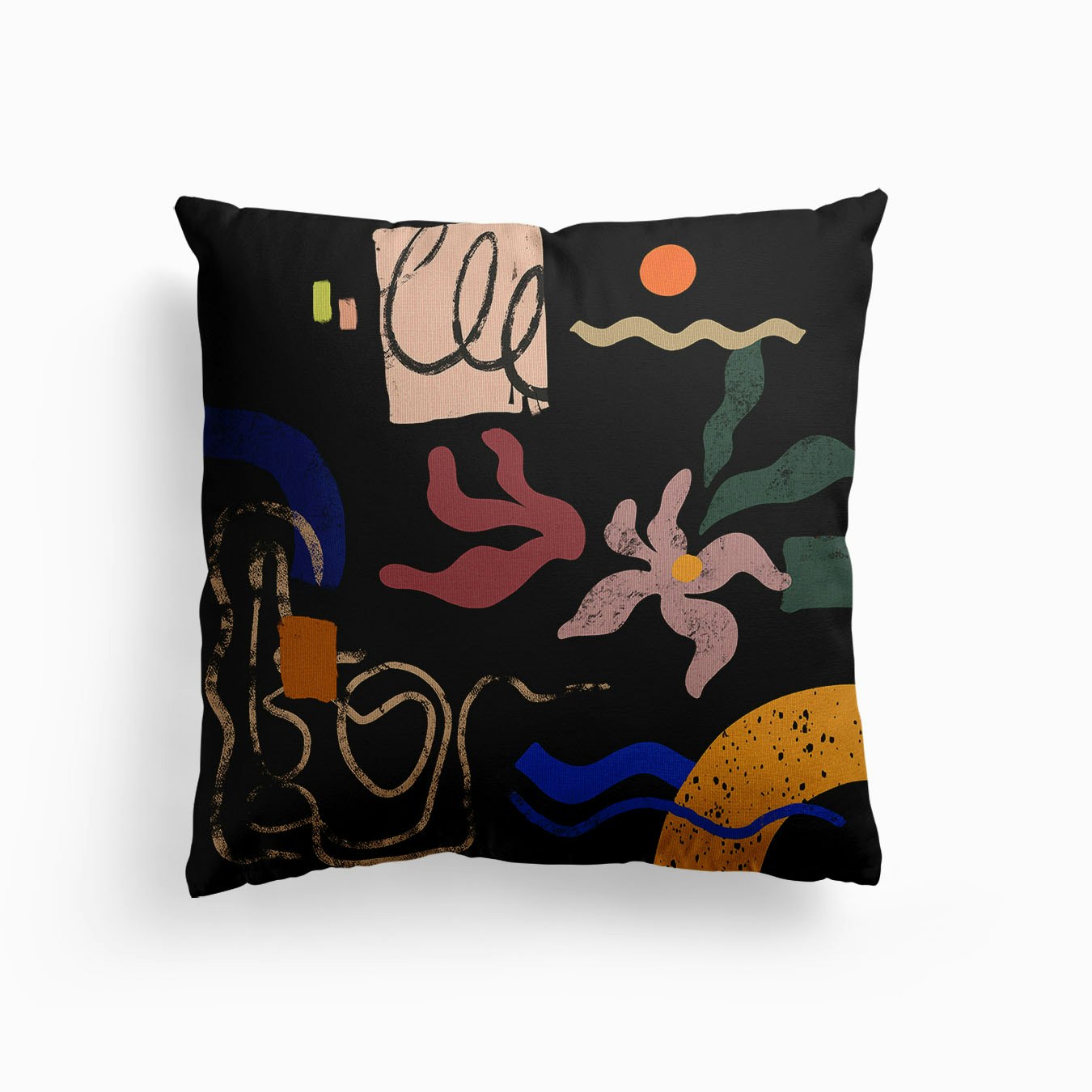 Modern Floral Canvas Kissen