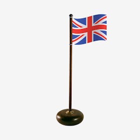 UK Flagpole - Walnut Wood