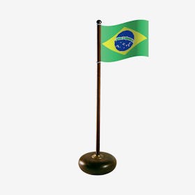 Brazil Flagpole - Walnut Wood