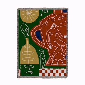 Whimsical Person Woven Throw