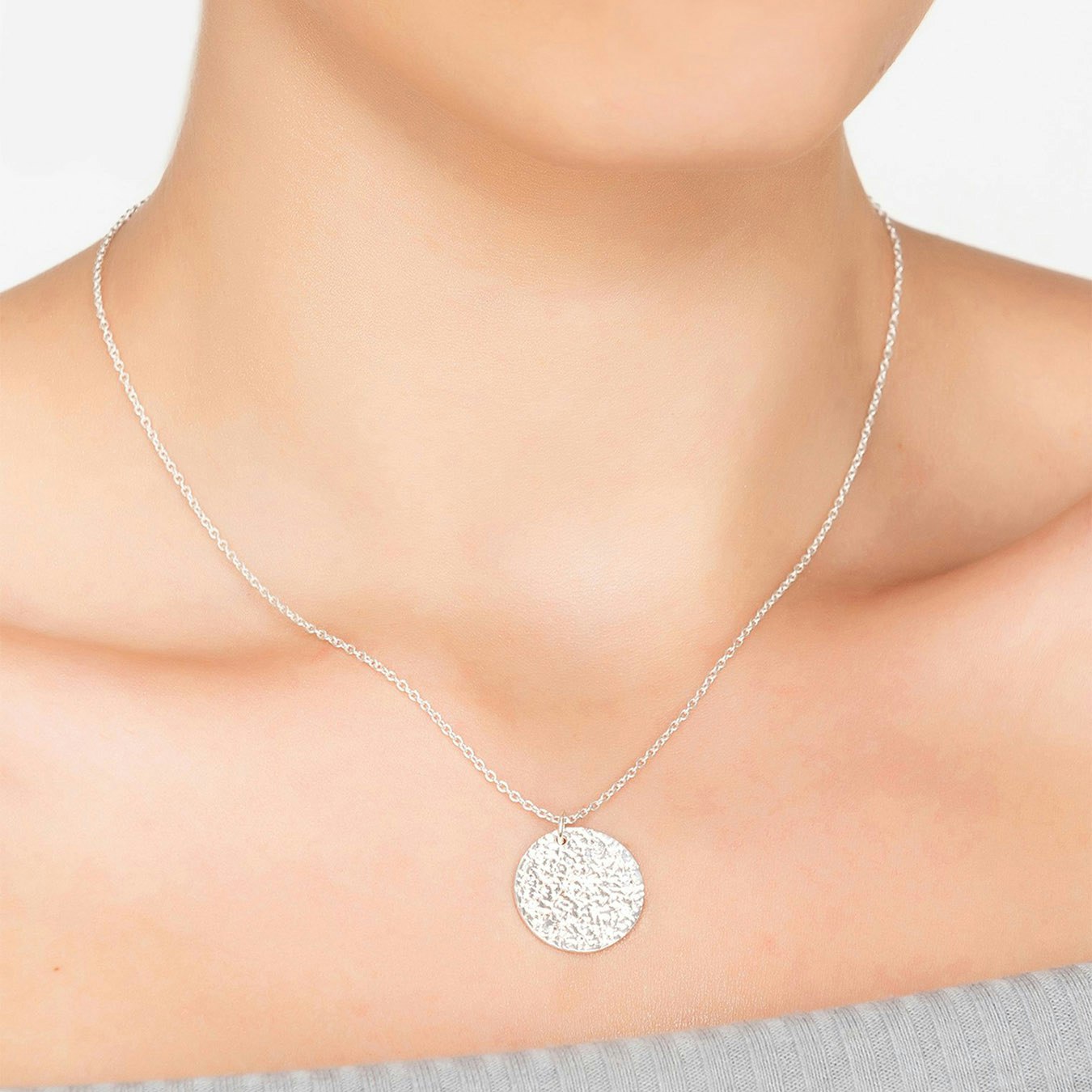 Cosmic Full Moon Necklace - Silver / White - Topaz by Latelita
