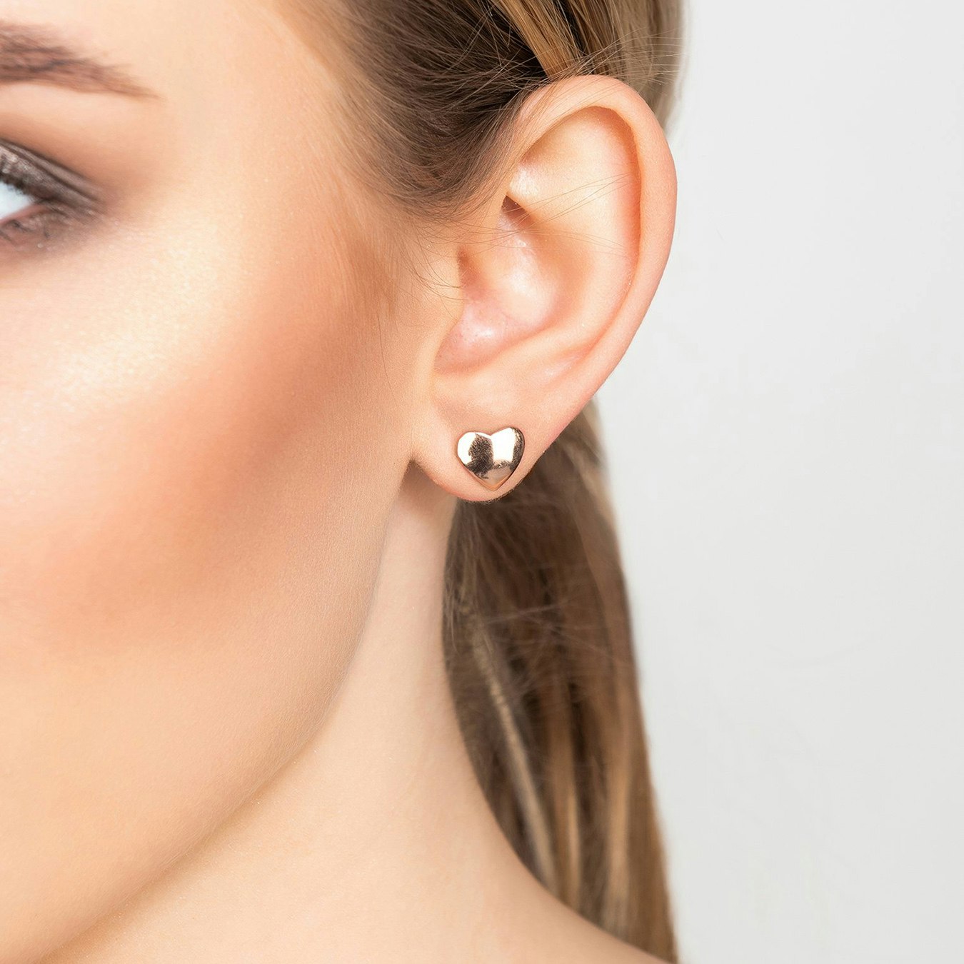 Cosmic Mini Heart Stud Earrings - Gold by Latelita