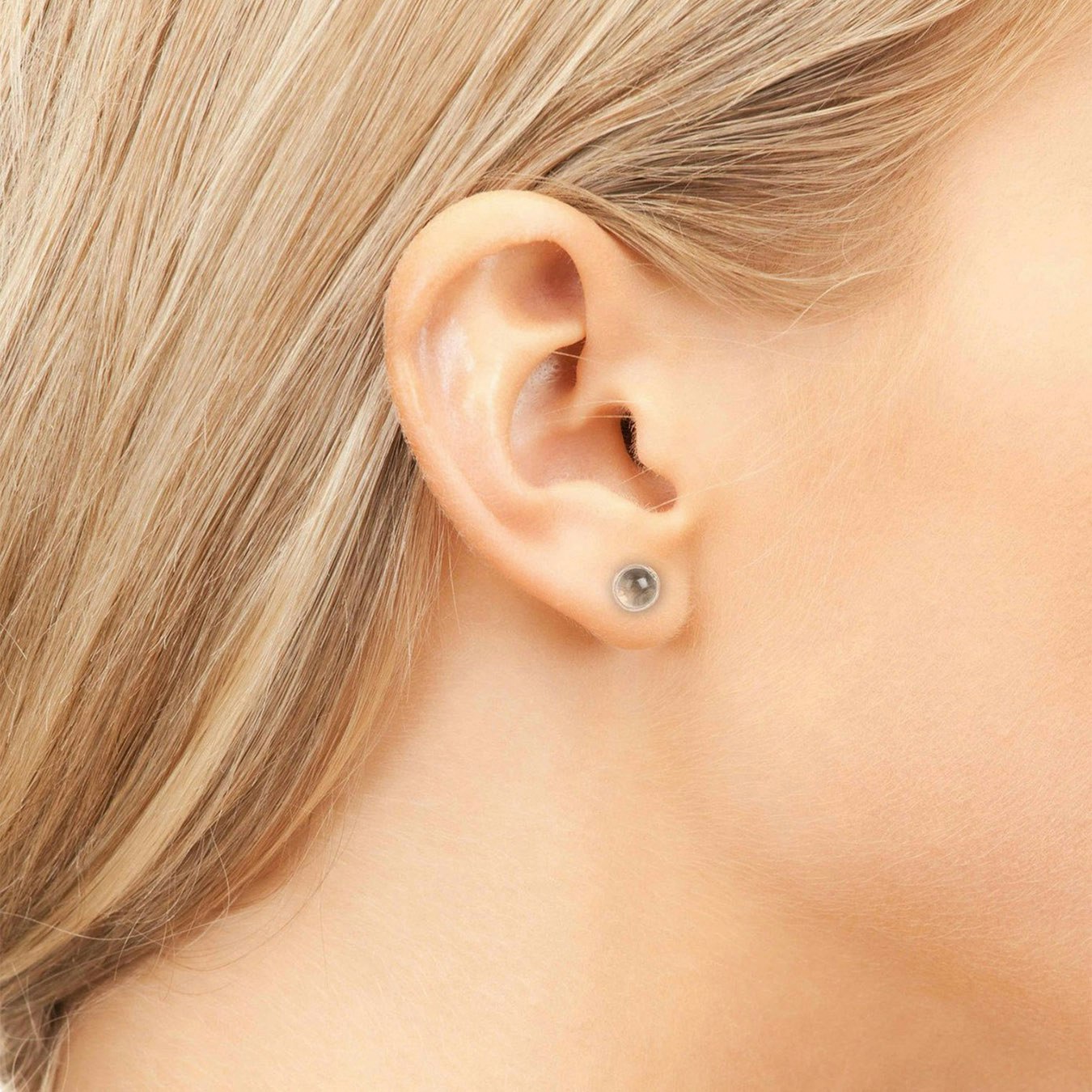 Petite Stud Earrings - Rose Gold / Smoke - Quartz by Latelita