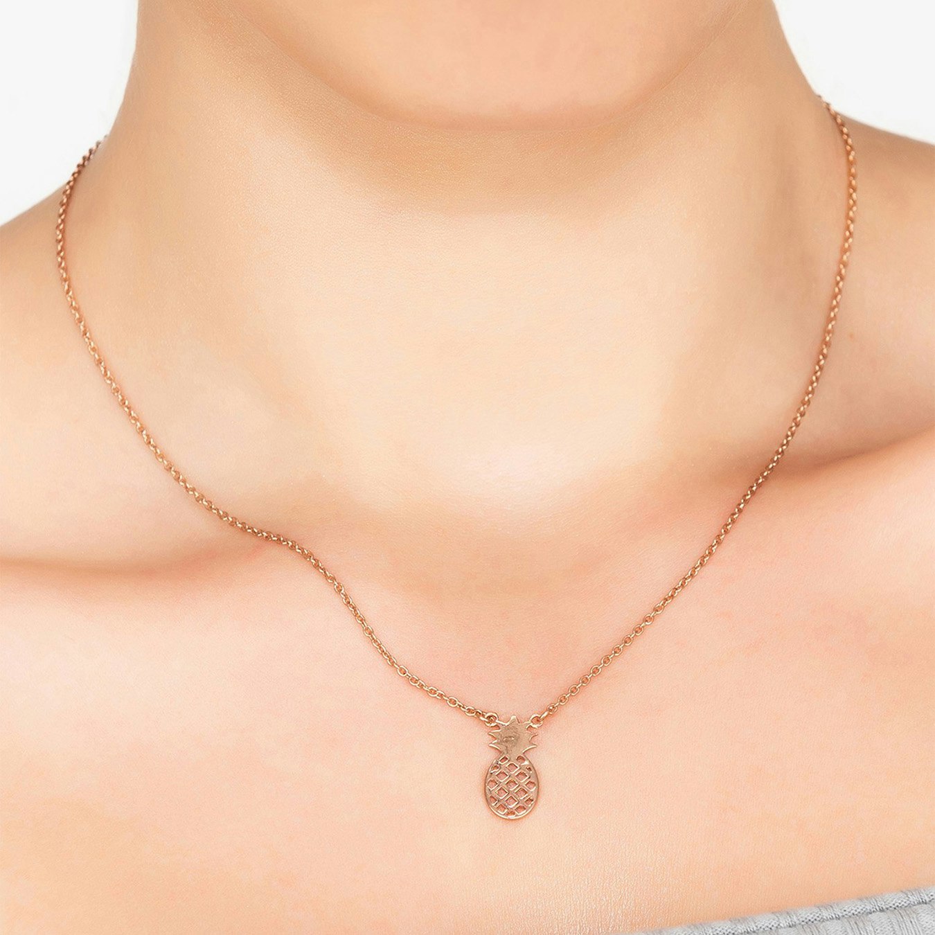Pineapple Necklace - Rose Gold by Latelita
