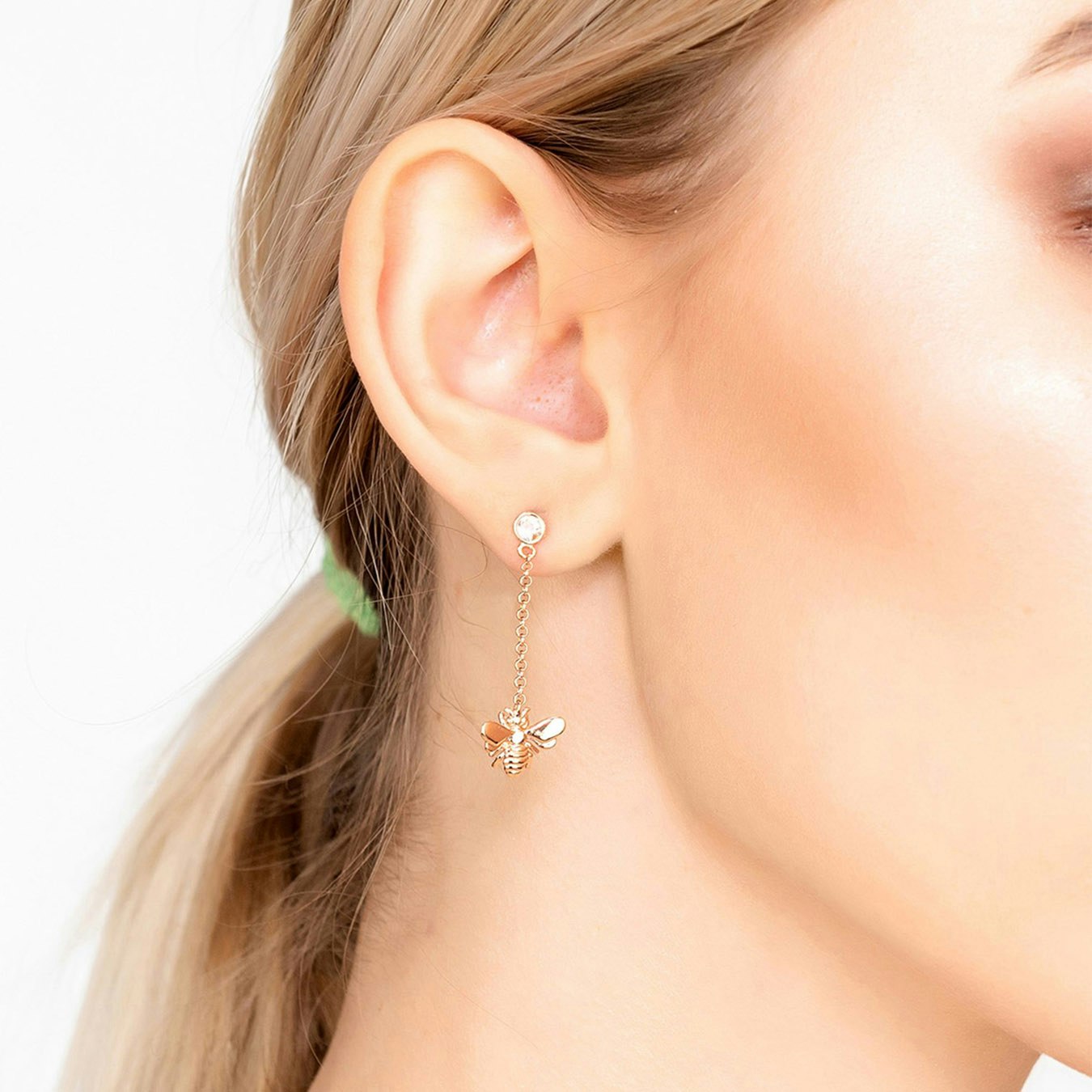 Queen Bee Drop Earrings - Rose Gold by Latelita