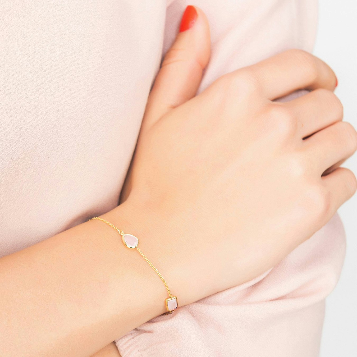 Venice Bracelet - Gold / Rose - Quartz by Latelita