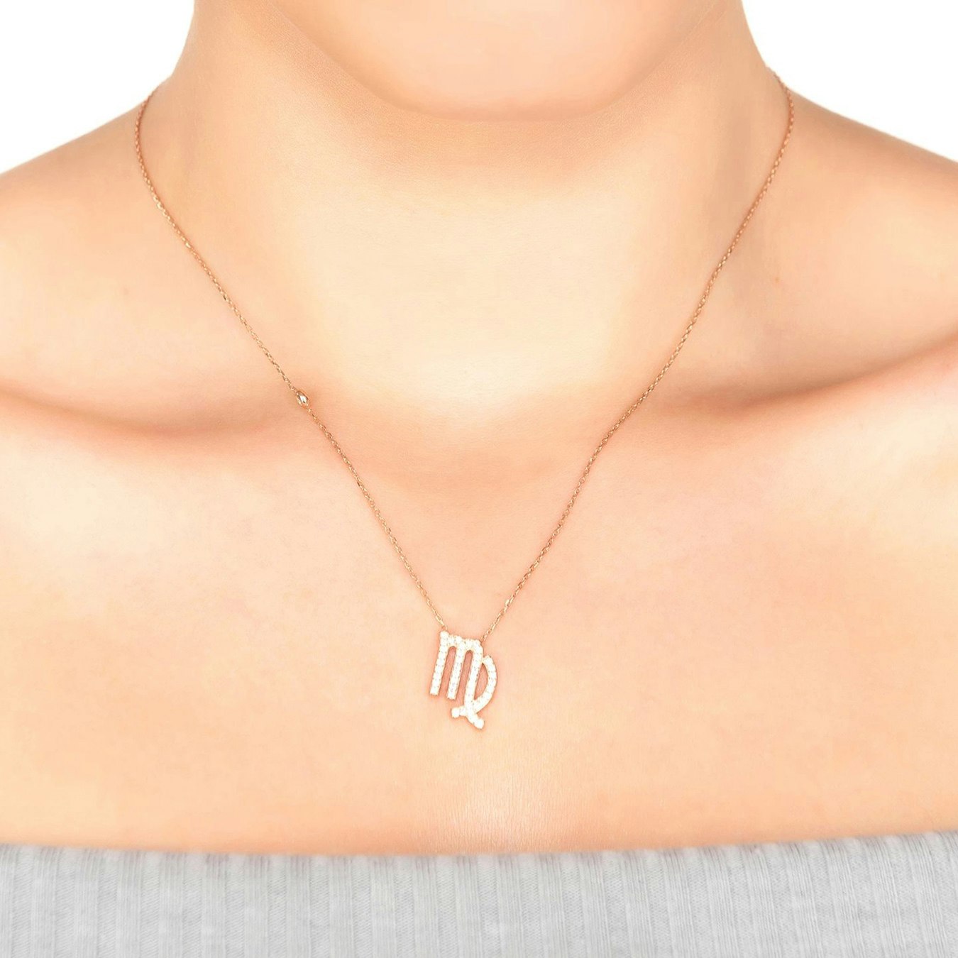 Scorpio Zodiac Star Sign Pendant Necklace - Rose Gold by Latelita