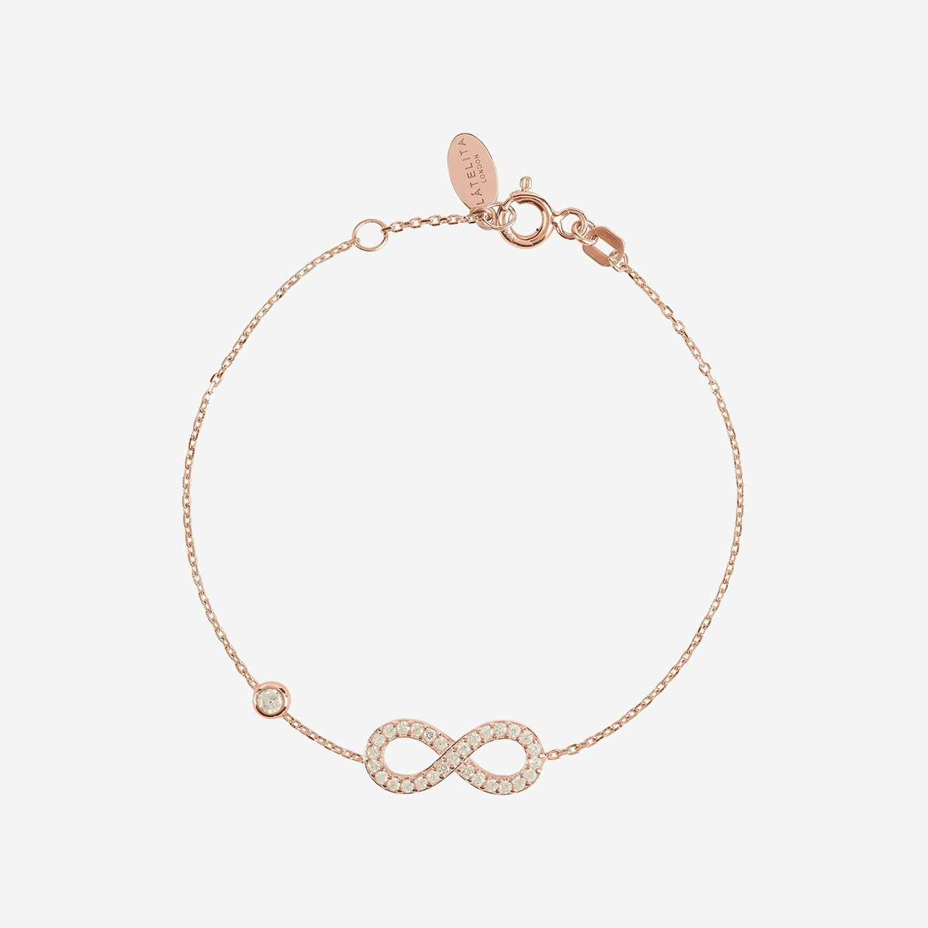 Eternity Infinity Bracelet - Rose Gold by Latelita