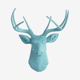 Faux Deer Mount - Aqua