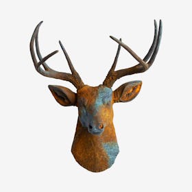 Faux Deer Mount - Bronze Patina / Rust