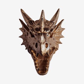 Faux Dragon Skull Mount - Bronze