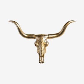 Faux Tribal Texas Longhorn - Gold