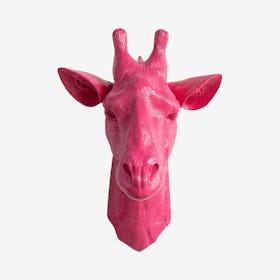 Faux Giraffe Mount - Hot Pink