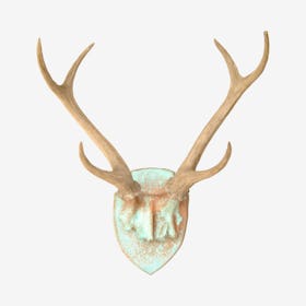 Faux Antler Mount - Copper / Green Patina