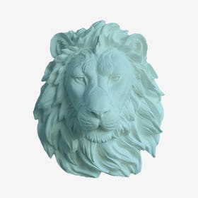 Faux Lion Wall Mount - Aqua